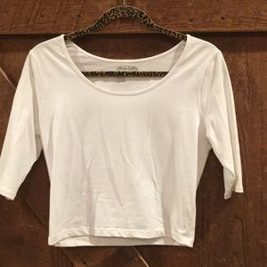 Charlotte Russe White Crop Top - Large